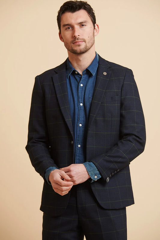 Marc Darcy Navy Green Edinson Jacket