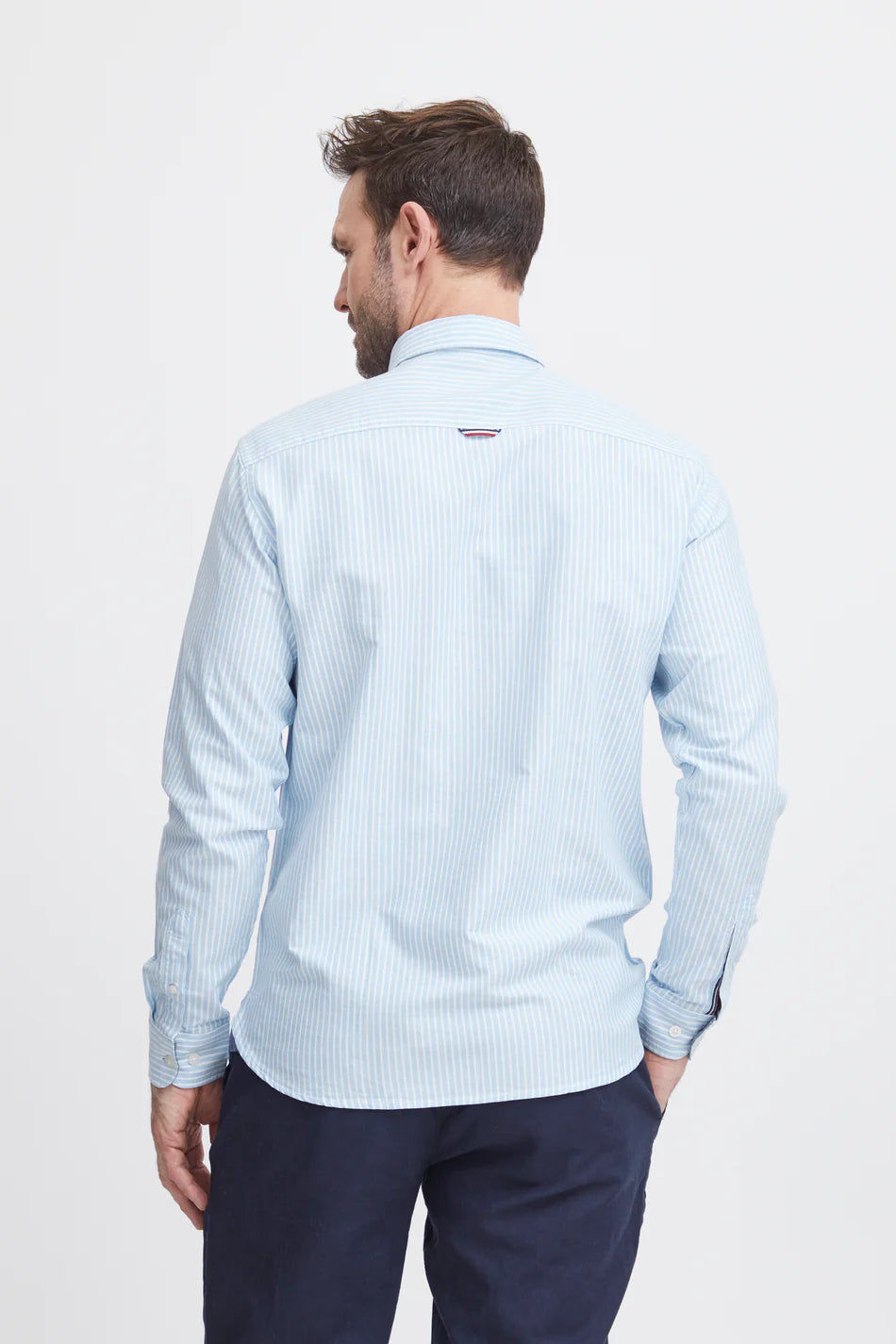 FQ1924 Blue Striped Oxford Shirt