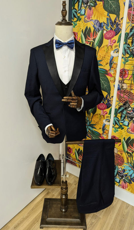 Marc Darcy Dalton Navy Tuxedo Jacket