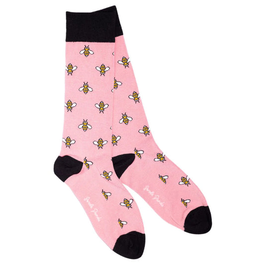 Swole Panda Pink Bumble Bee Socks