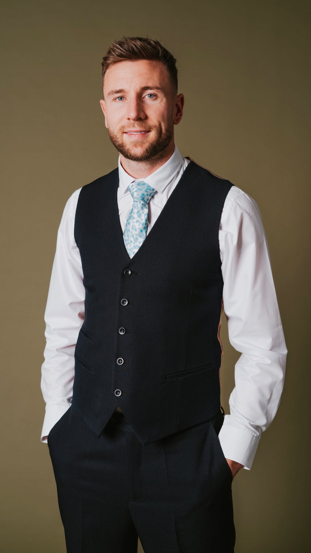 Charles Grey Sandro Navy Waistcoat