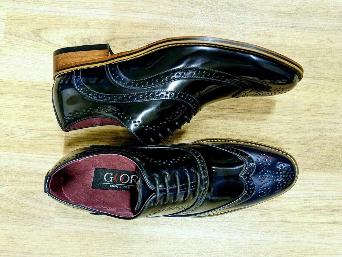 Goor Navy Brogue Shoes