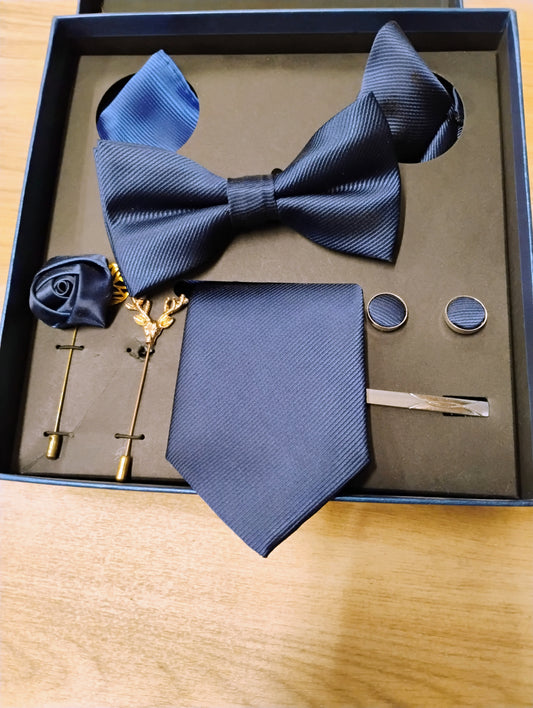 Charles Grey Large Navy Tie Bundle