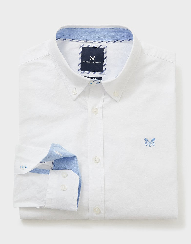 Crew Clothing Company White Slim Fit Cotton Oxford Shirt