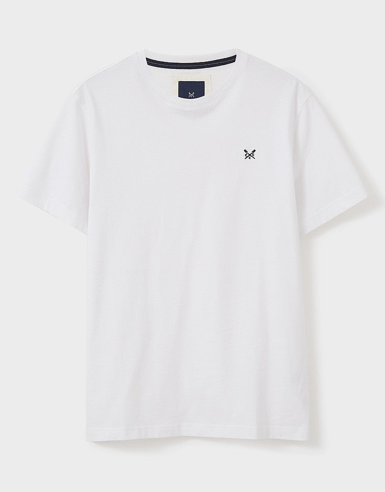 Crew Clothing Company White Crew Neck Cotton T-Shirts