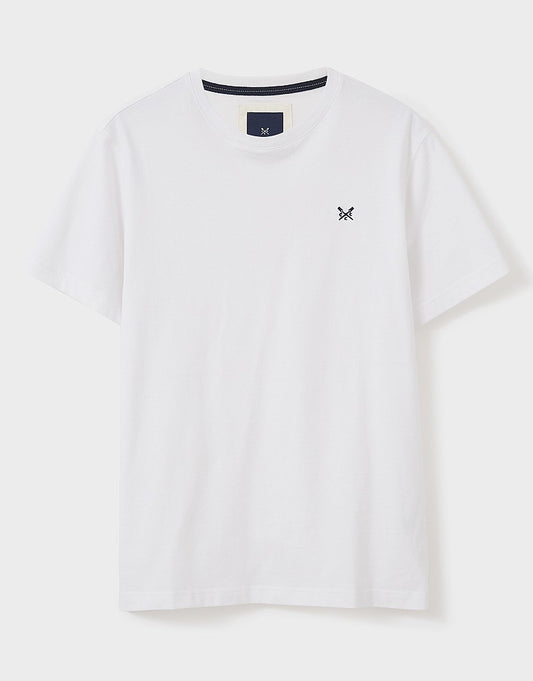 Crew Clothing Company White Crew Neck Cotton T-Shirts