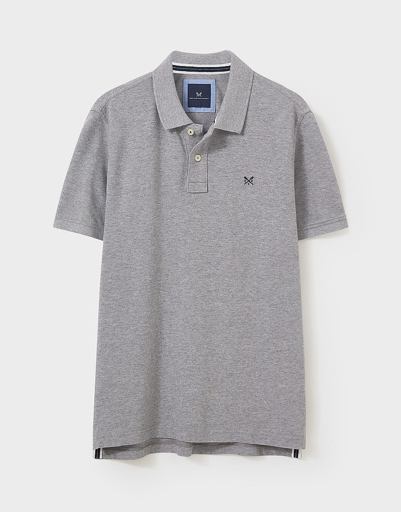 Crew Clothing Company Classic Pique Polo Shirt Grey Marl