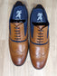 Front Spencer Navy/Tan Shoes