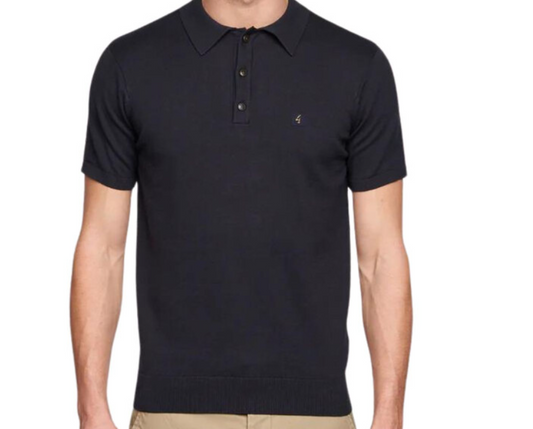 Gabicci Jackson Knitted Navy Polo