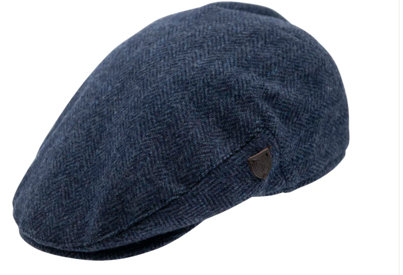 Carlyle Heath Jumbo Herringbone Flat cap in Blue