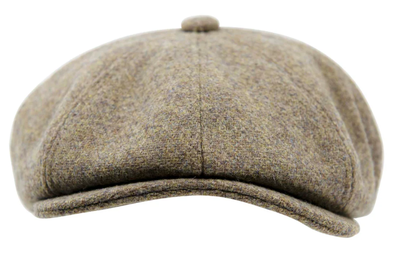 Carlyle Heath Plain Wool Mix Newsboy Cap in Olive