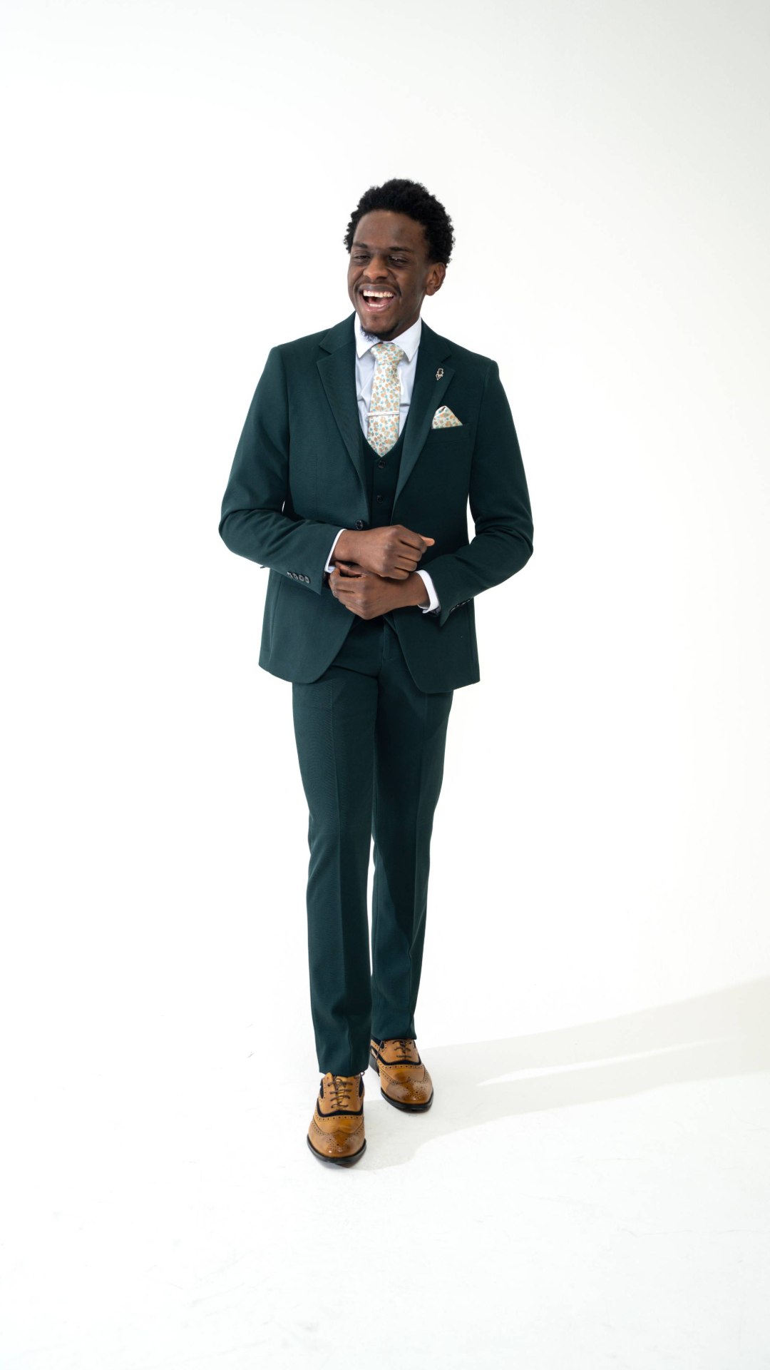 Charles Grey Sandro Olive 3 Piece Suit