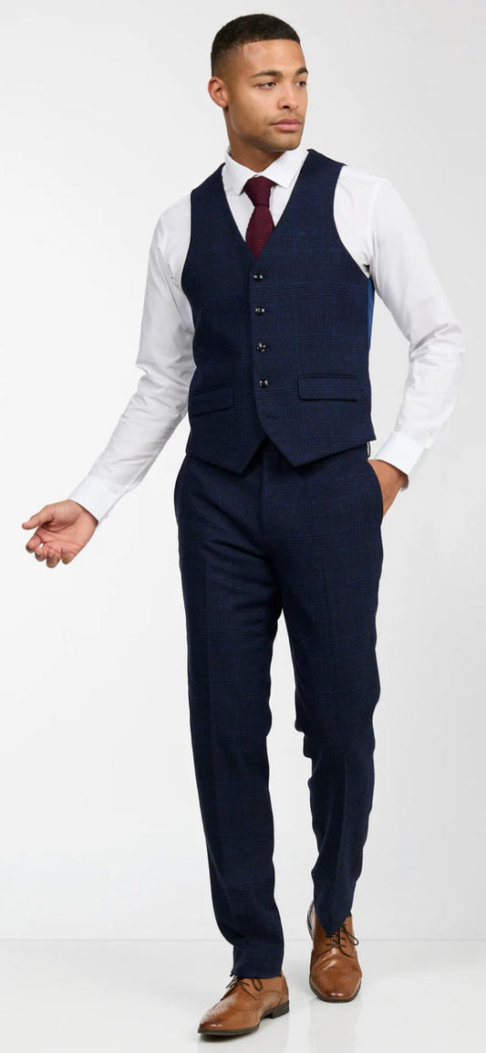 Harry Brown Reece Navy Waistcoat