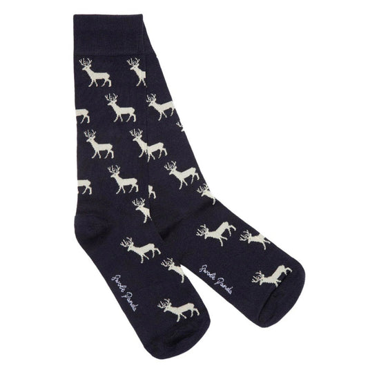 Swole Panda Navy Stag Socks