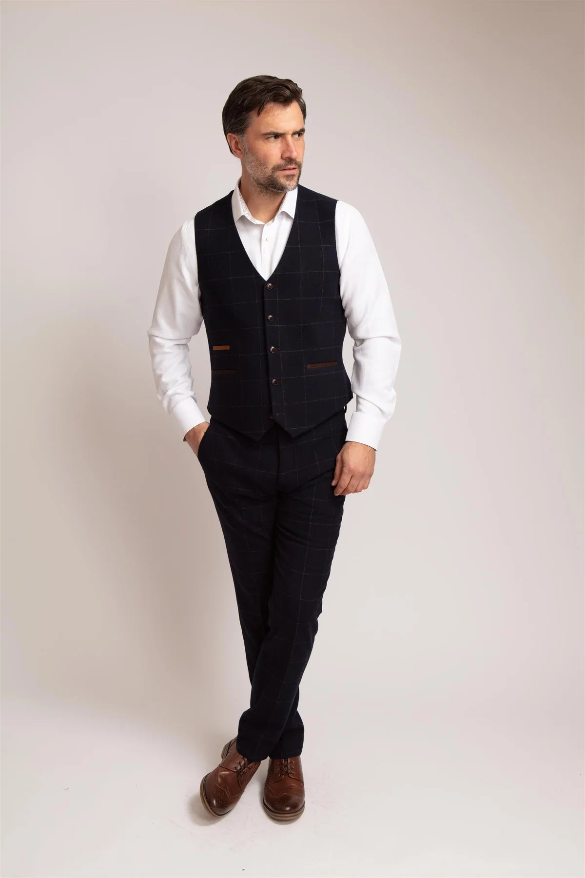 Fratelli Windowpane Waistcoat