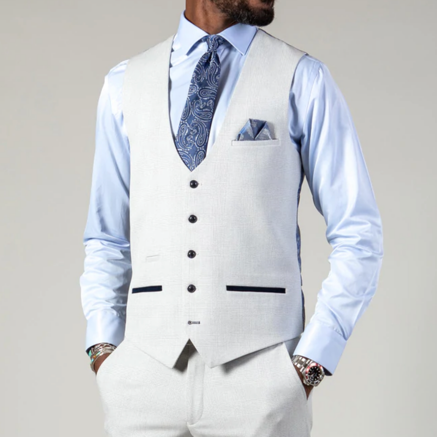 Marc Darcy Bromley Stone Waistcoat