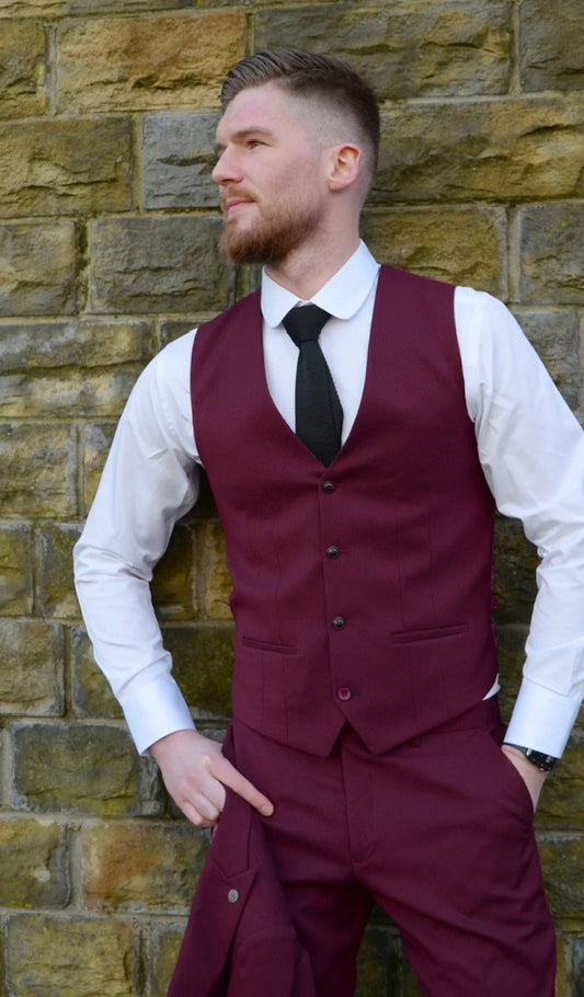 Marc Darcy Max Wine Waistcoat