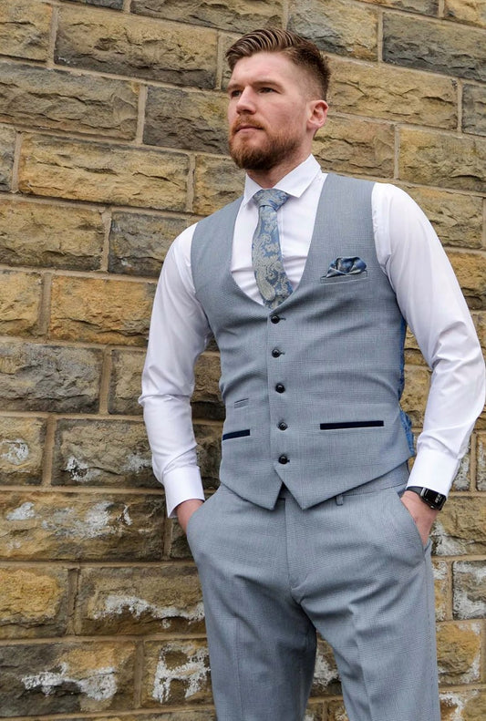 Marc Darcy Bromley Sky Waistcoat