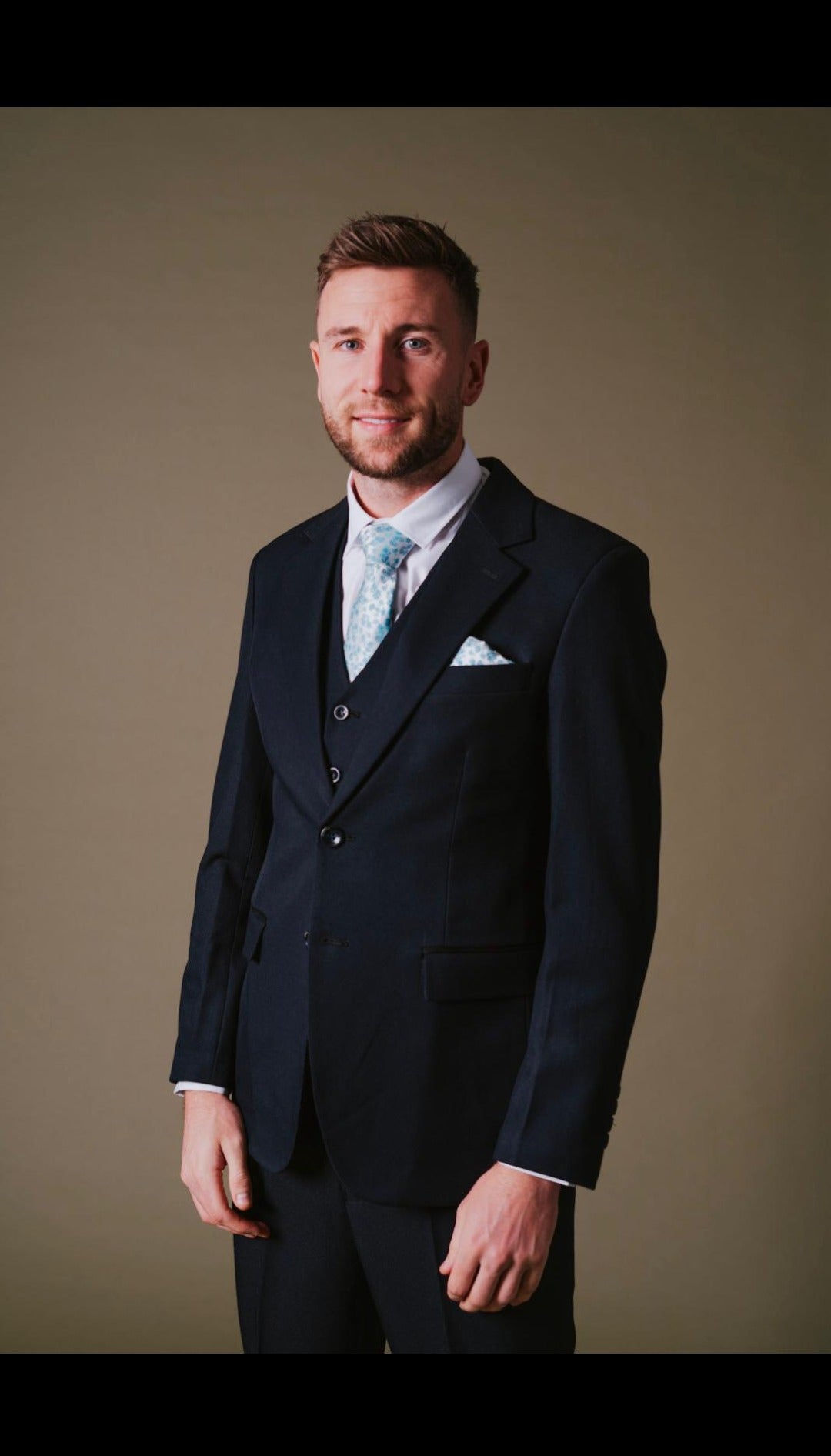 Charles Grey Sandro Navy 3-Piece Suit