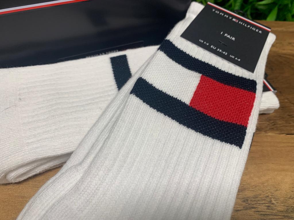 Tommy Hilfiger Large Logo Socks White