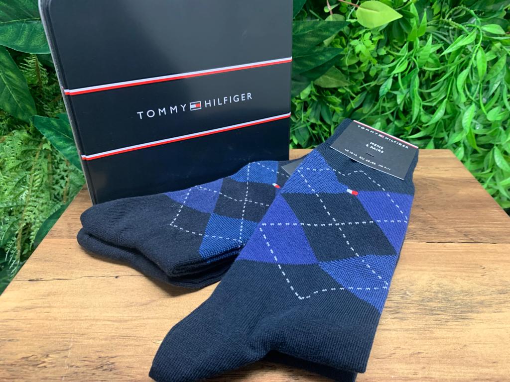 Tommy Hilfiger Argyle Socks Navy