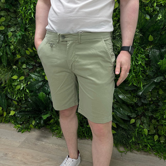 Casual Friday Light Green Chino Shorts