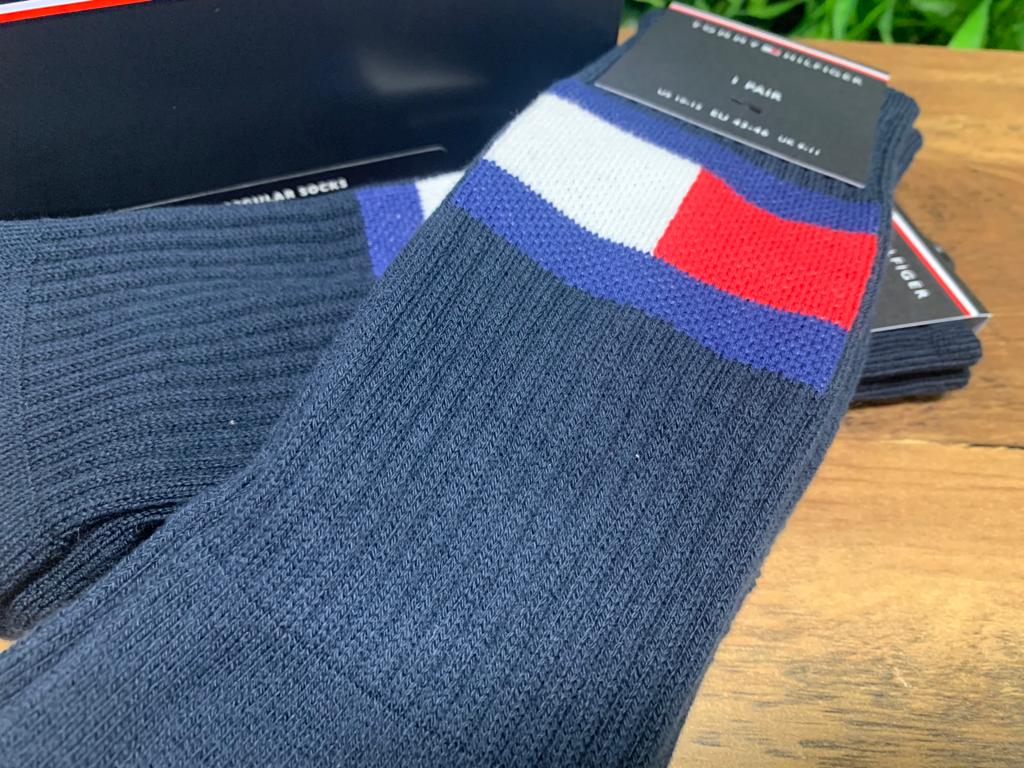 Tommy Hilfiger Large Logo Socks Navy