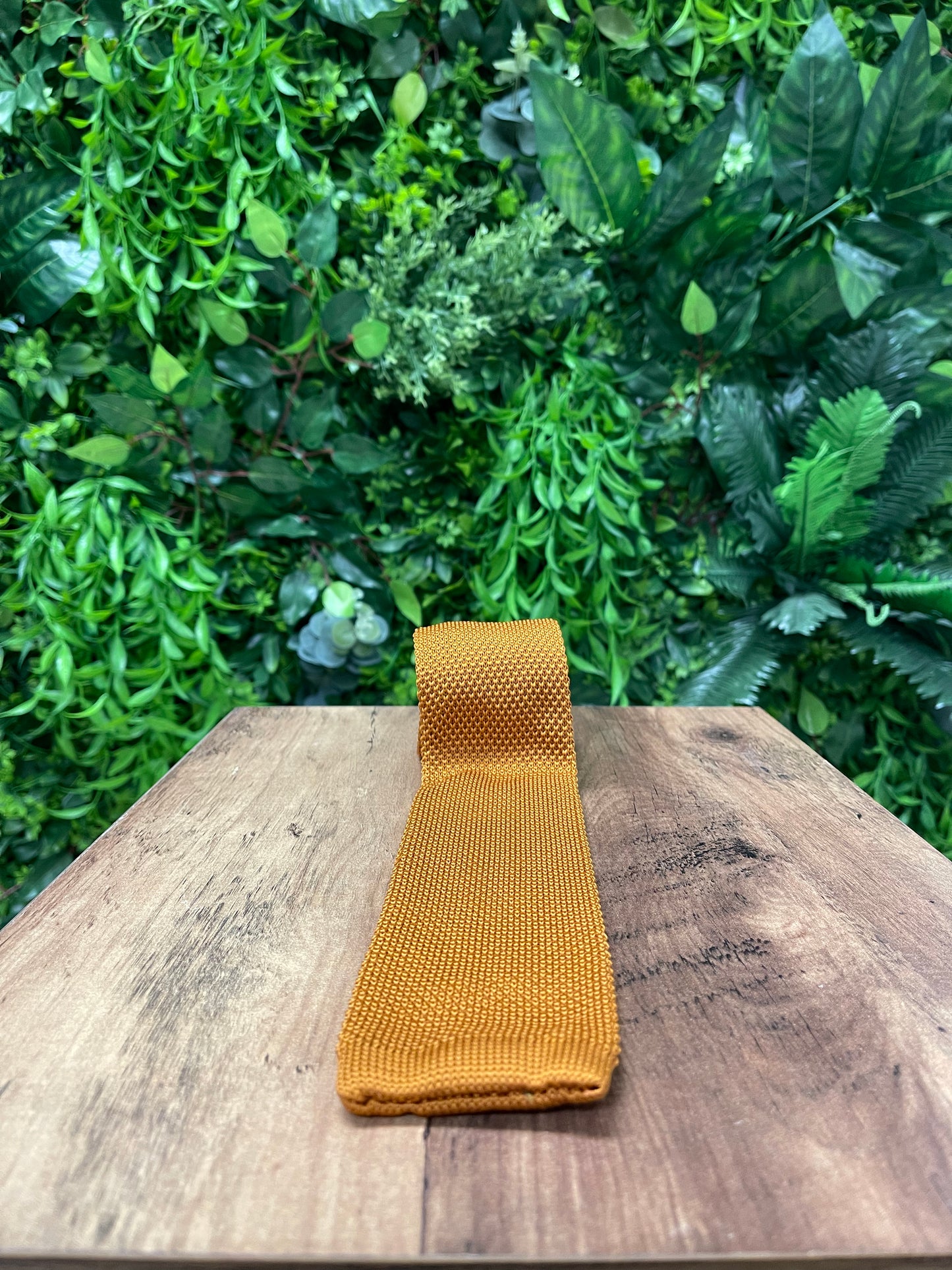 L A Smith Rust Knitted Tie