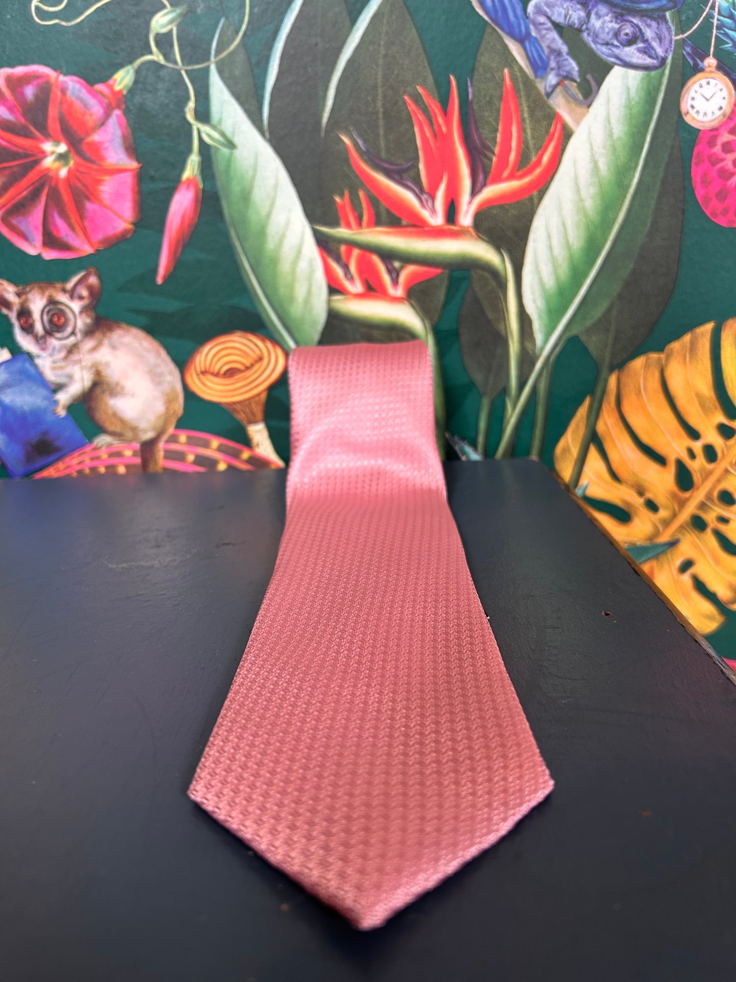 L A Smith Textured Blush Pink Tie