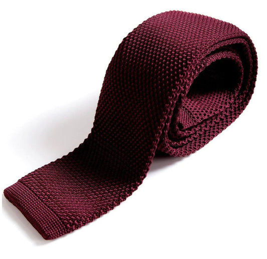 Marc Darcy Wine Knitted Tie