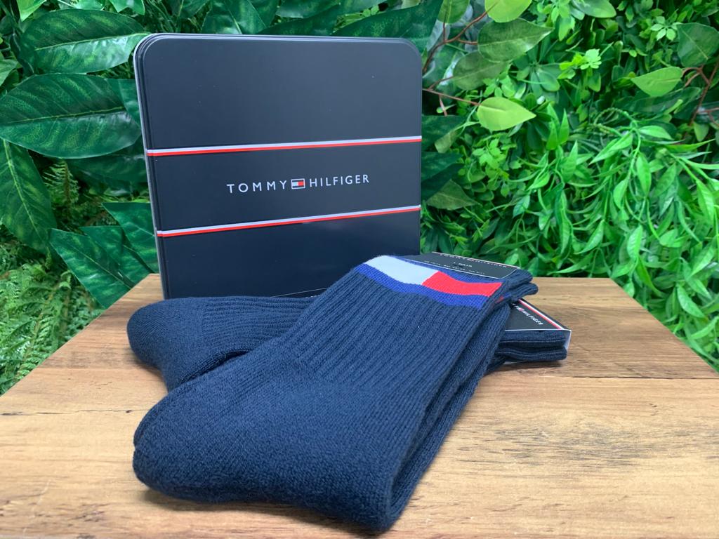 Tommy Hilfiger Large Logo Socks Navy