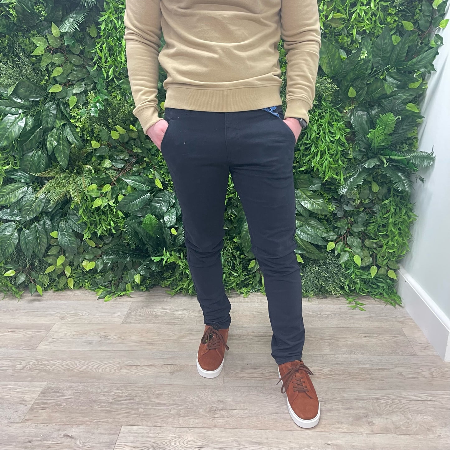 Blend Navy Chino Trousers