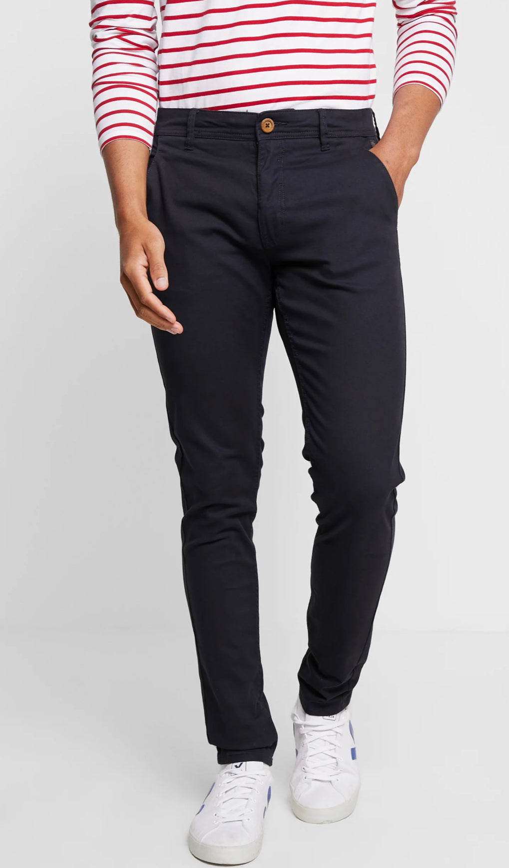 Blend Navy Chino Trousers